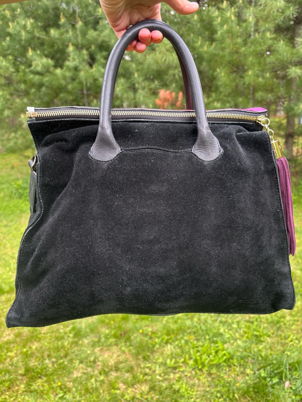 Henri Bendel Suede Leather Shoulder Bag - Picture 17 of 17